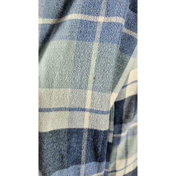 Pendleton Burnside Blue Plaid Flannel Button Front Shirt Men's SZ M FLAW - Picture 10 of 14